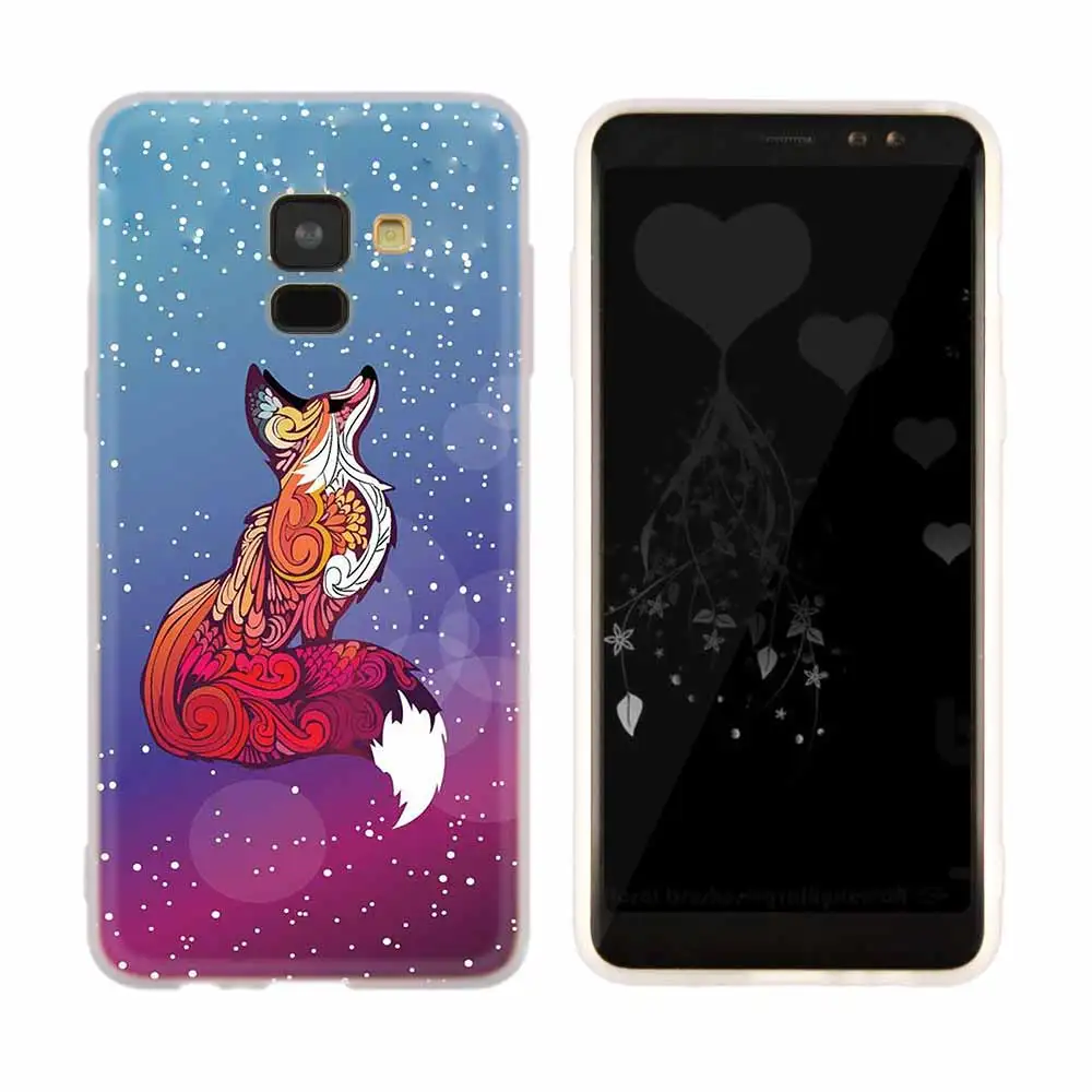 as the picture 12 Чехол силиконовый чехол для samsung Galaxy A6 A8 A9 A7 A5 A3 плюс A6S Star аниме забавные foxs милые носки - Цвет: as the picture 12