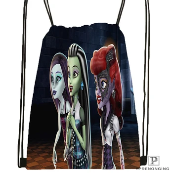 

Custom Monster High Cartoon Drawstring Backpack Bag for Man Woman Cute Daypack Kids Satchel (Black Back) 31x40cm#180531-01-43