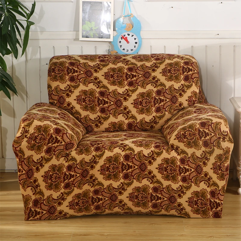 Sofa Covers Elastic Spandex Printed Sofa Covers Polyester Protector Pattern Auchan Gold Sofa ...