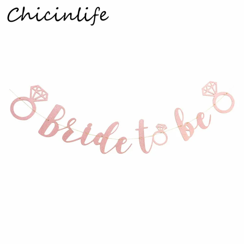 Chicinlife 1 кольцо с бриллиантом To Be Bride баннер курица девичник вечерние свадебные душ декор для свадьбы и Помолвки поставки