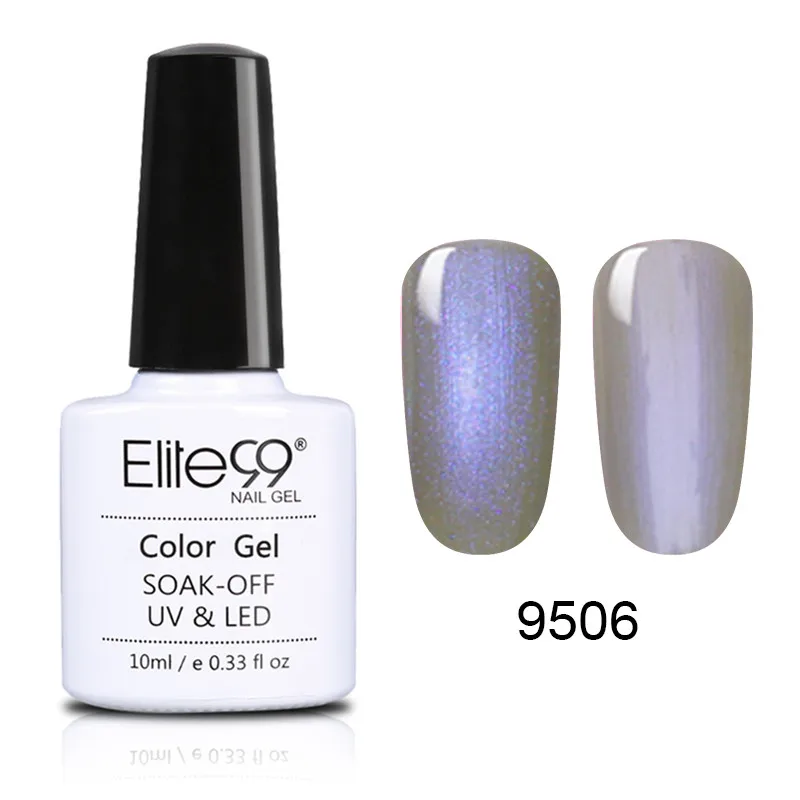 Elite99 10 мл оболочка Гель-лак для ногтей Цветной жемчуг Гель-лак Блестящий голографический блеск впитываемый УФ-Гель-лак для маникюра нейл-арта - Цвет: 9506