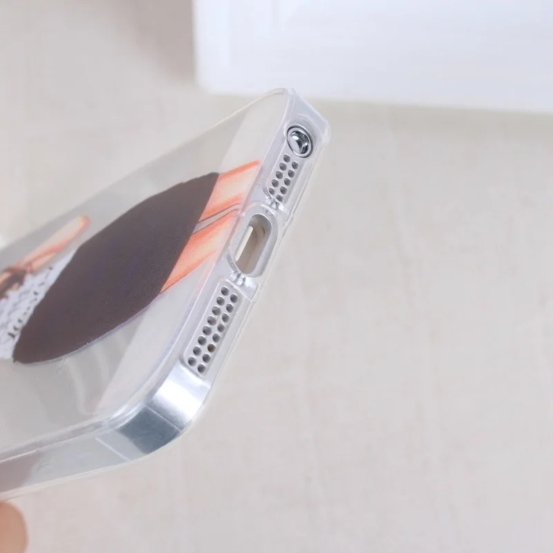 Case for iphone 5s Cover A Girl Transparent Soft Silicone Cases For iPhone 5 5S SE TPU Phone Case 13