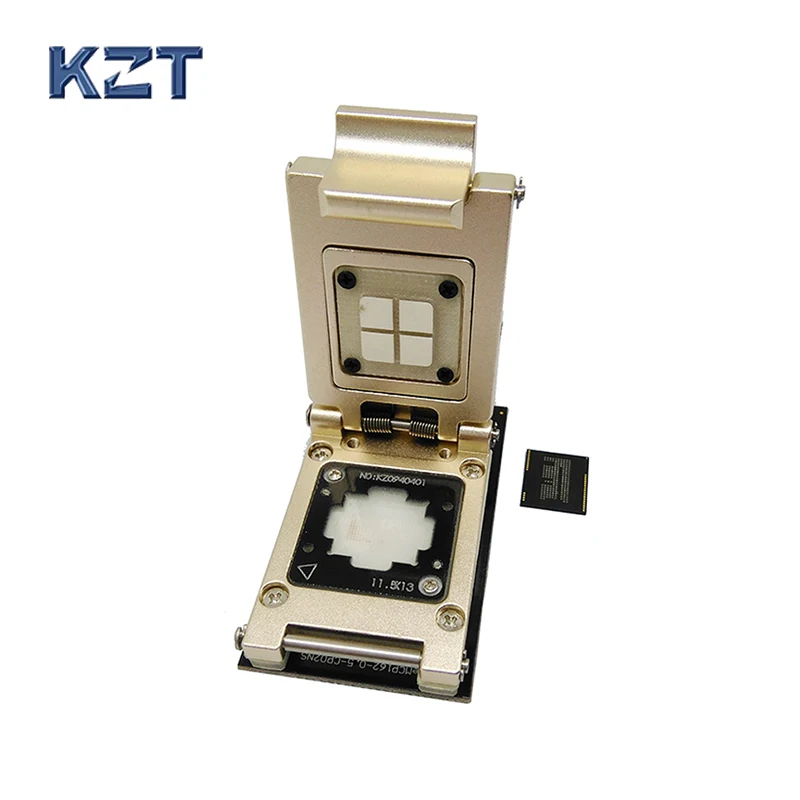 

eMCP Reader Pogo Pin test Socket with SD interface,Nand flash BGA186 BGA162 size 12x16 Pitch 0.5mm aluminium alloy clamshell