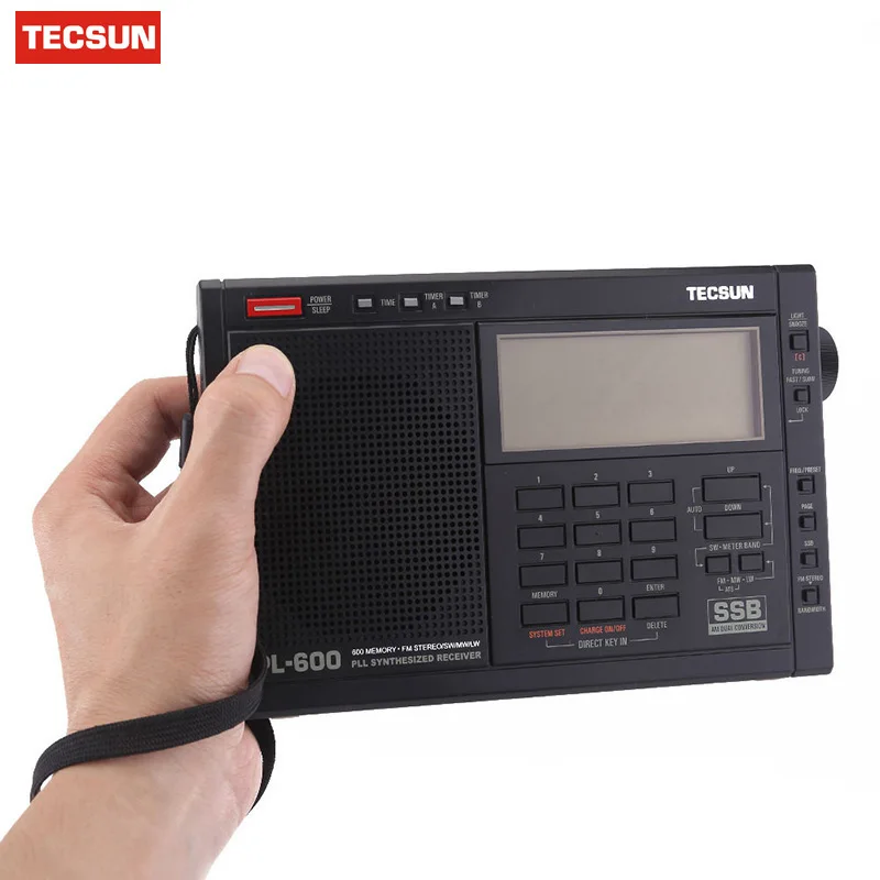 TECSUN PL-600 Цифровая настройка Полнодиапазонный FM/MW/SW-SBB/PLL синтезированный стереорадиоприемник(4xAA) PL600rqdio