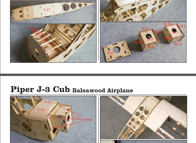 Piper J-3 Cub J3 Balsa дерево RC самолет лазерная резка комплект 1800 мм(7") строительные деревянные модели/деревянный самолет