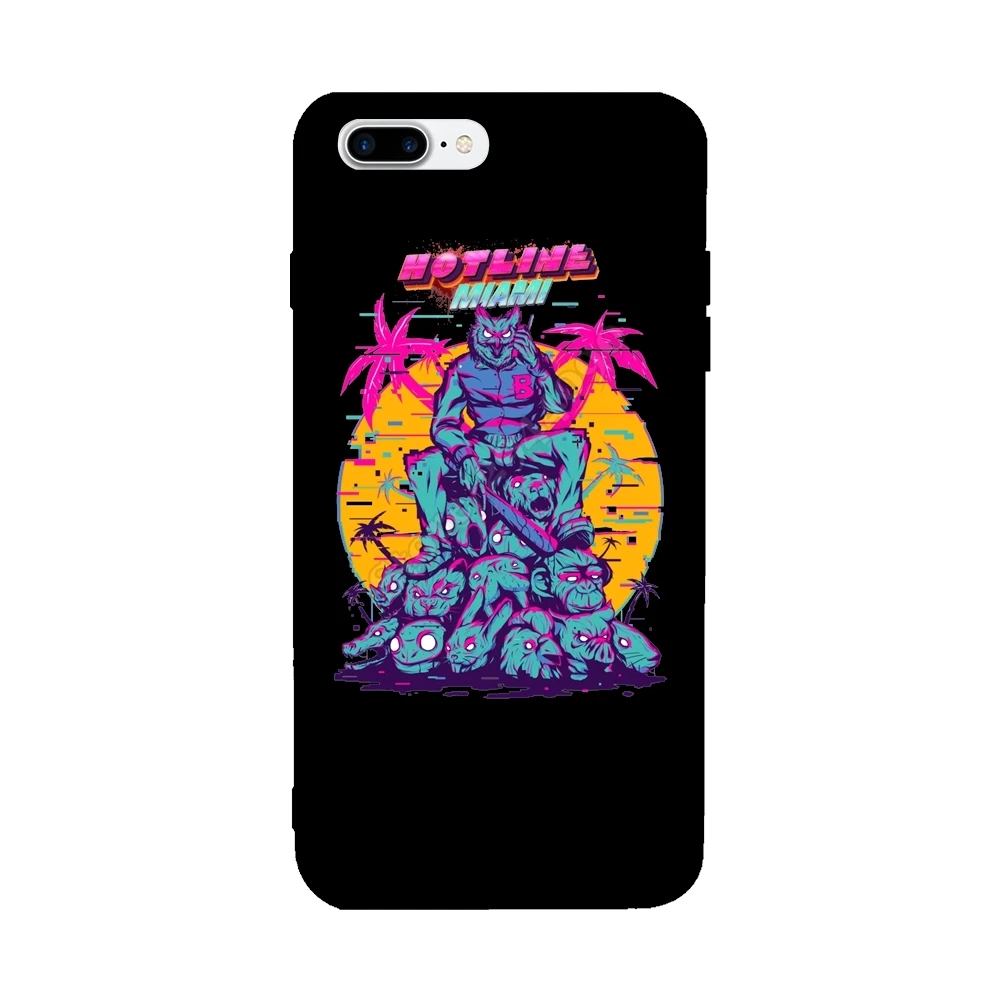 Удивительные Горячая линия Майами Vaporwave Чехлы для Iphone 6 S 7 8 Plus простой Стиль
