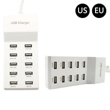 Etmakit 10 портов 5 в USB концентратор для путешествий AC зарядное устройство полосы адаптер Портативный USB адаптер питания для домашнего офиса ЕС/США вилка высокая скорость