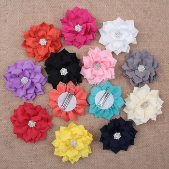 

Free shipping mix colors 10pcs jewelry kids girls summer floral hair pins.Shaped fabric flower decorated baby hair clips