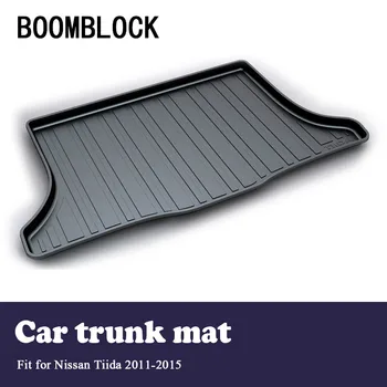 

BOOMBLOCK Car Special Trunk Floor Foot Mat Pad Non-slip Dustproof Interior Accessories For Nissan Tiida 2015 2014 2013-2011