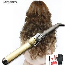 Профессиональный 38mm/32/28/25/22 Керамика щипцы для завивки Температура Регулировка щипцы для завивки волос палочка щипцы для завивки волос инструменты