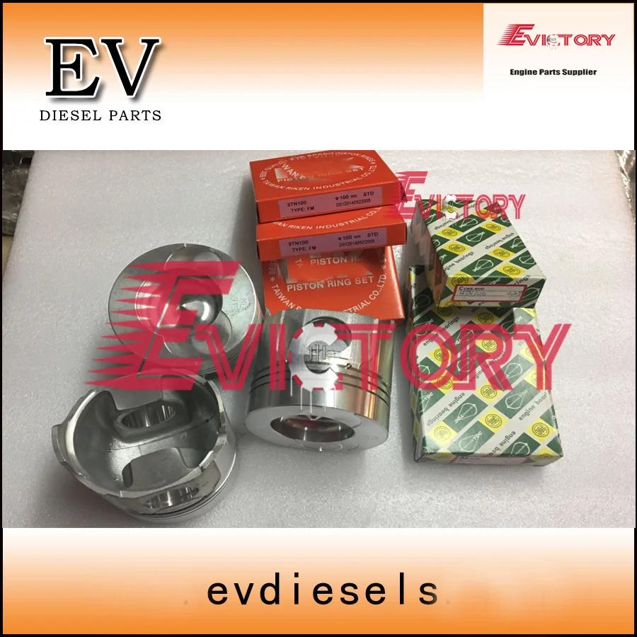 

For Yanmar engine 3TN100 rebuild kit piston ring liner gasket bearing set