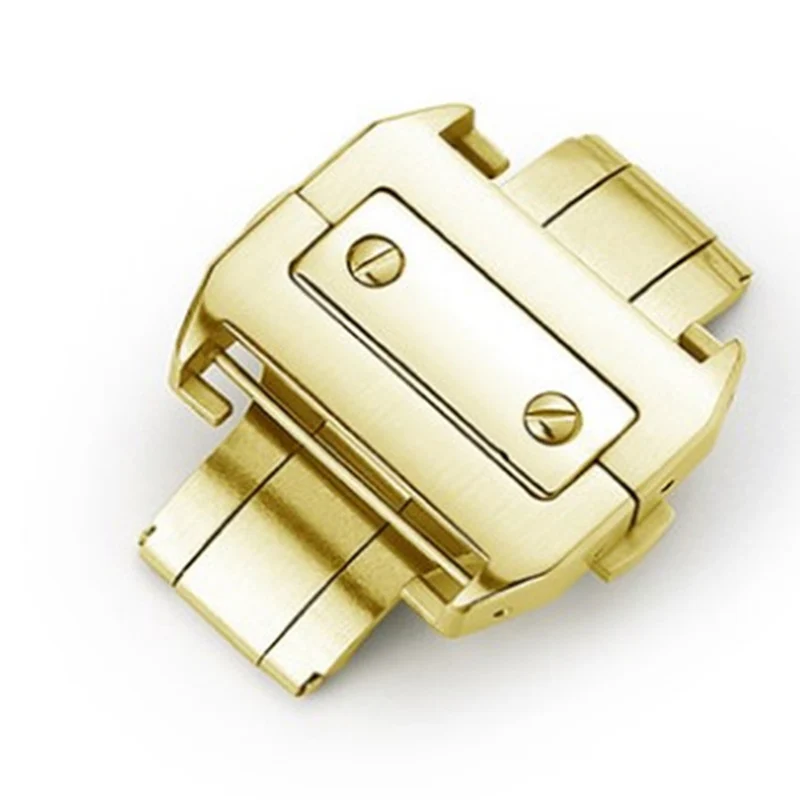 Замена аксессуаров для часов Cartier Santos 18 21 мм застежка - Цвет ремешка: Gold