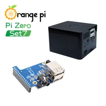 Оранжевый Pi Zero набор 7: Плата расширения+ черный чехол, макетная плата за Raspberry Pi