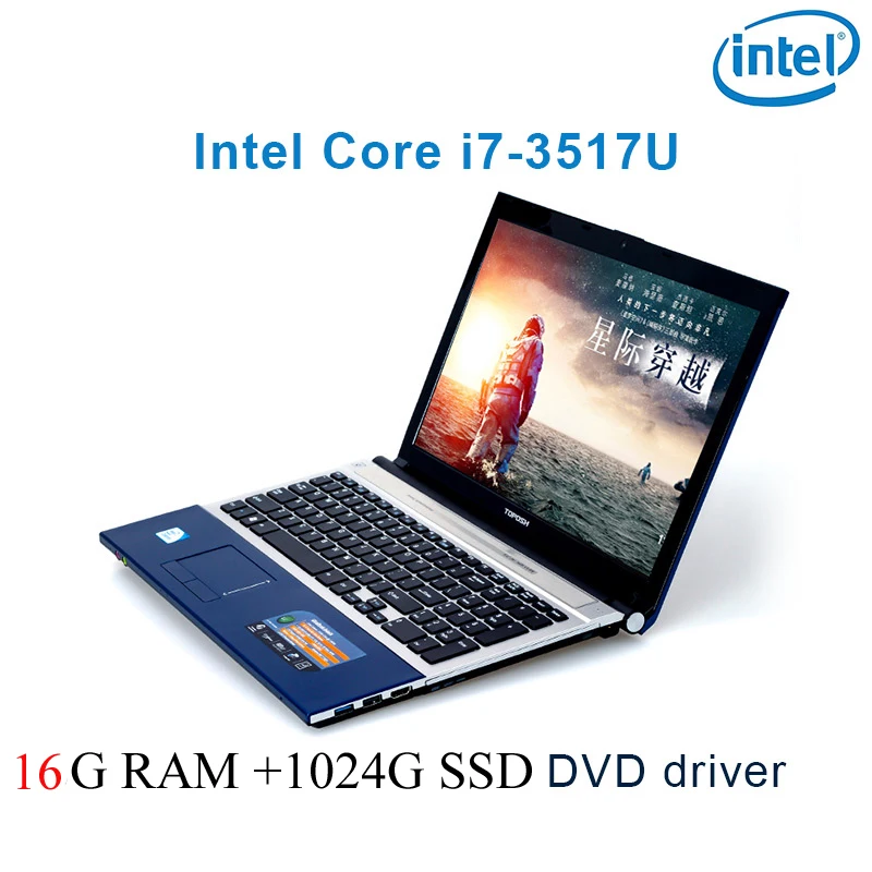 

P8-28 black 16G RAM 1024G SSD i7 3517u 15.6" gaming laptop DVD driver keyboard and OS language available for choose