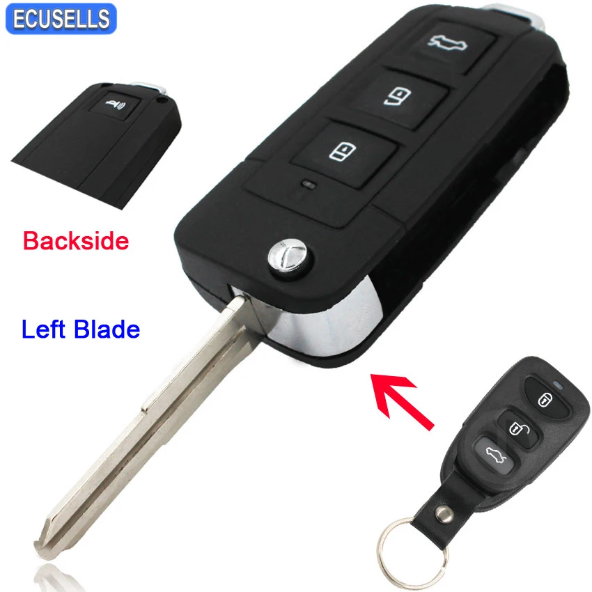 

New Replacement 3+1 Button Folding Flip Remote Key Shell Case Fob Uncut Blank For Kia Rio Optima Forte Cerato Spectra Magentis