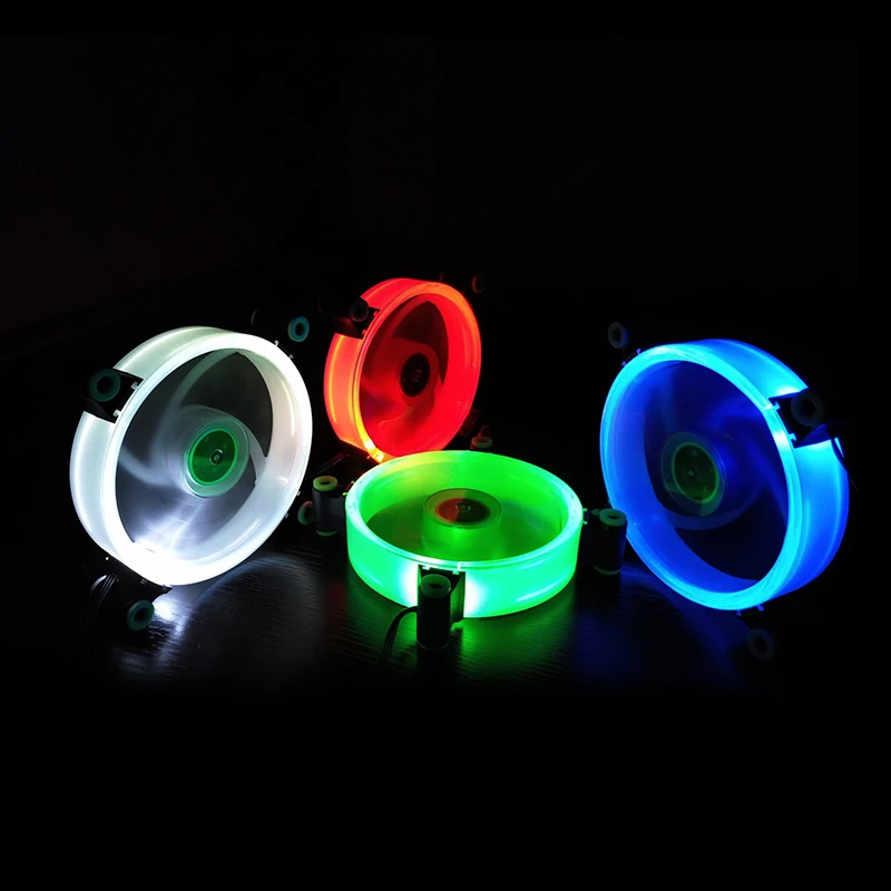 

Transparent Monochrome LED12cm Computer Components Chassis Fan Transparent Desktop Computer Host Cooling fan silent Fans Cooling