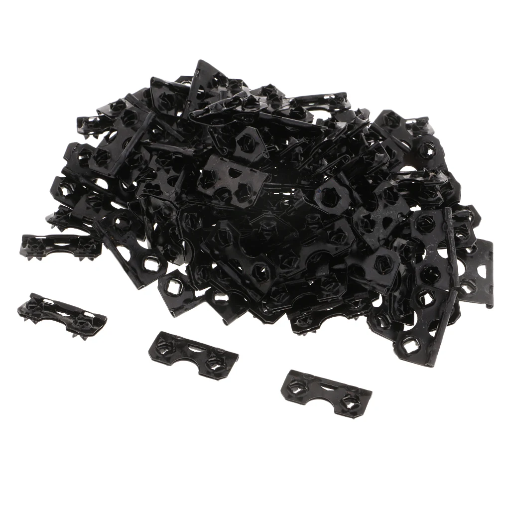 100pcs Fix Picture Photo Frame Back Board Support Stand Leg Feet Hinges Barbed Hinge DIY Framing Supplies Fasteners