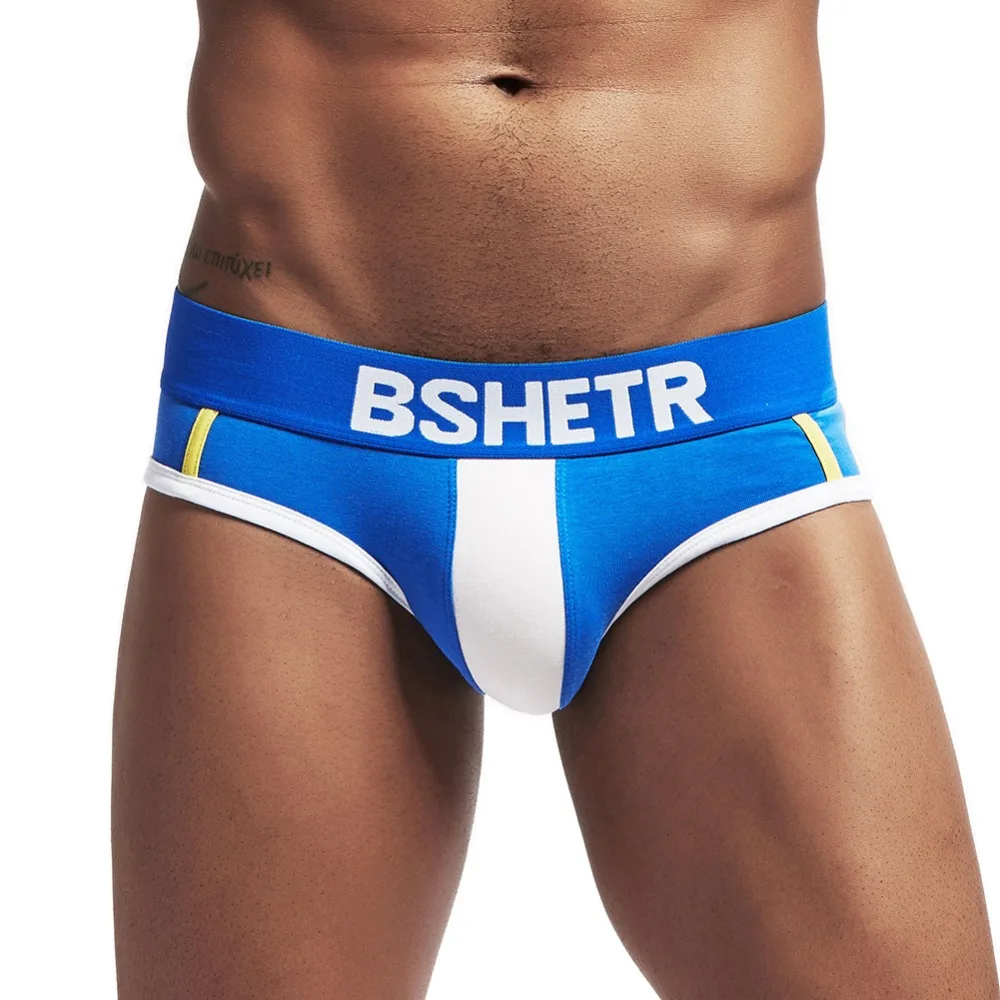 BSHETR New Cotton Male Underwear Underpants Briefs Cotton Underwear Men Penis Gay Briefs Men Briefs Underwear Cueca Male Panties