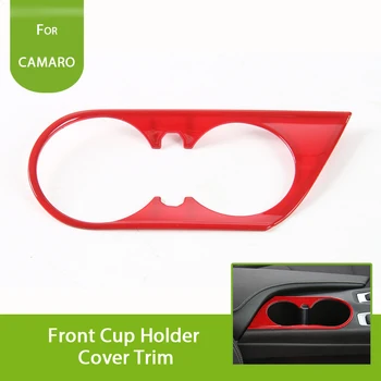 

1Pcs Red/Blue/Silver/Chrome Car Front Cup Holder Frame Trim Cover Ring Bezel For Chevrolet Camaro 2017+