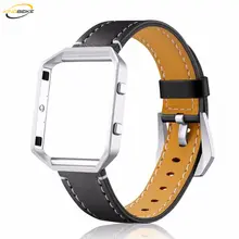 KINGBEIKE 100% Genuine Leather Watchband+Frame For Fitbit Blaze Watch Band High Quality Colorful Replacement Belt Strap