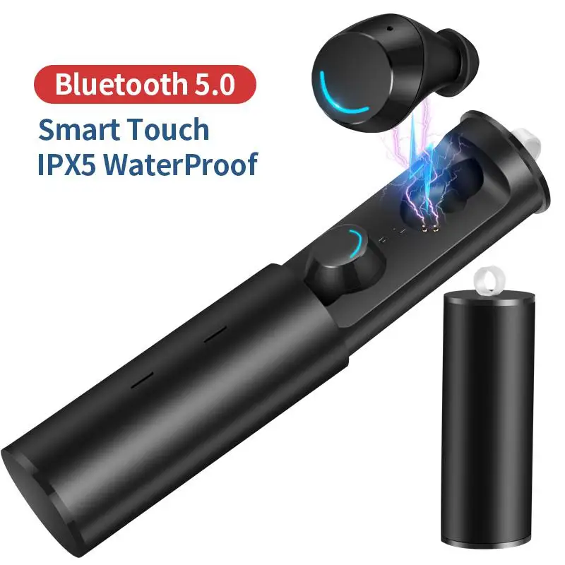 

TWS 5.0 Bluetooth Earphones Wireless Stereo Earbuds Sports Mini Bluetooth Headset with Dual Mic Charging Box