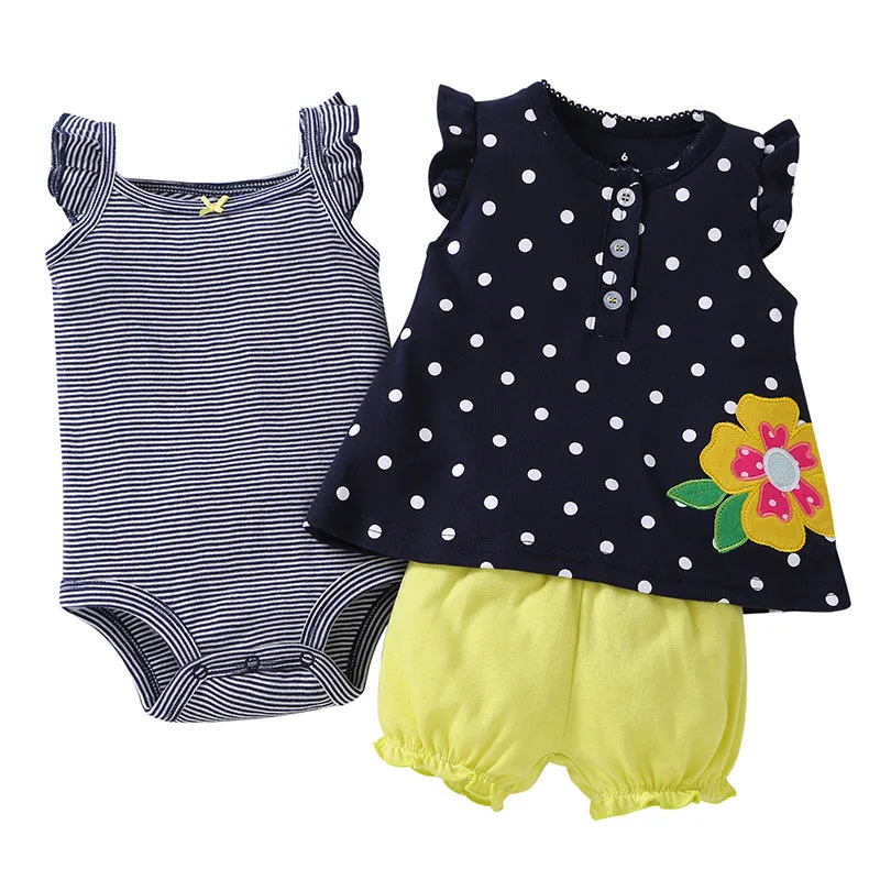 Г. Летняя одежда для маленьких девочек roupa de bebe menino, Одежда для младенцев комплекты из 3 предметов одежда для детей детская одежда, жилет, Комбинезоны - Цвет: A