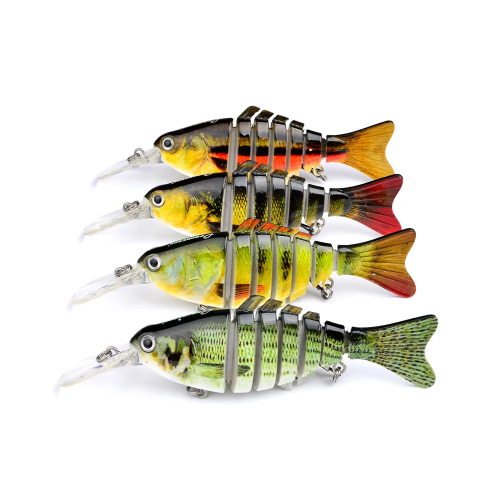 Isca de Pesca Wobblers com Língua Equipamento de Pesca Peças Articuladas Cambota Seções 11.2cm 14g Pesca Isca Artificial 4 7 3 Esporte e Lazer