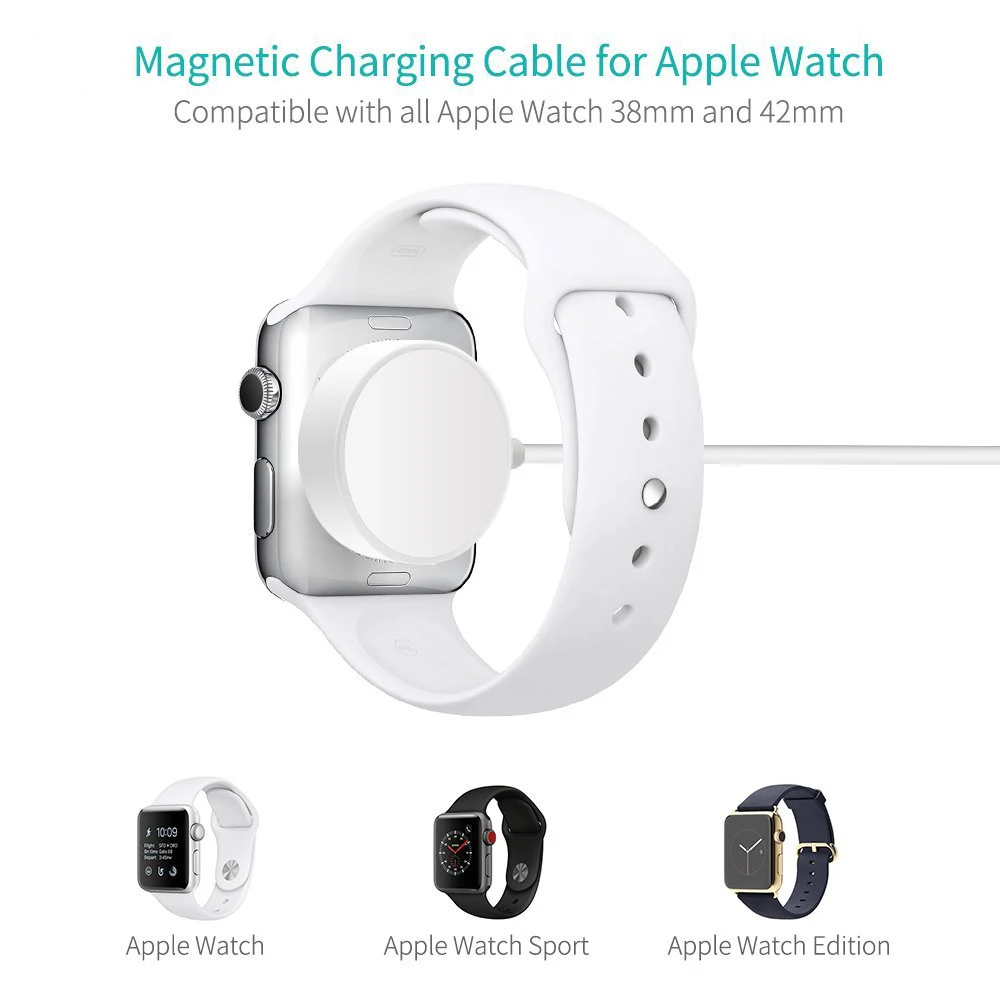 2018 Беспроводное зарядное устройство для iWatch Series 2 3 USB Магнитный зарядный кабель