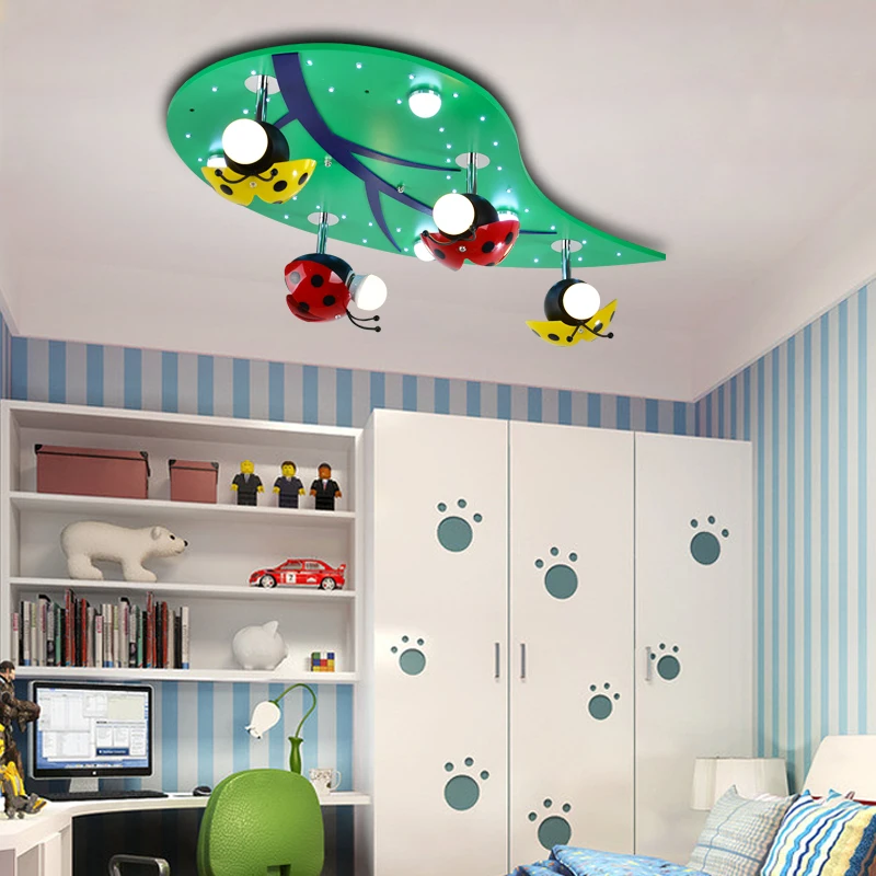 Creative Children Room Led Ceiling Lamps Boy And Baby Creative Children Room Led Ceiling Lamps Boy And Baby Lights Lamp Bedroom Ladybug Leaves Za621 Zl210 Ym In From