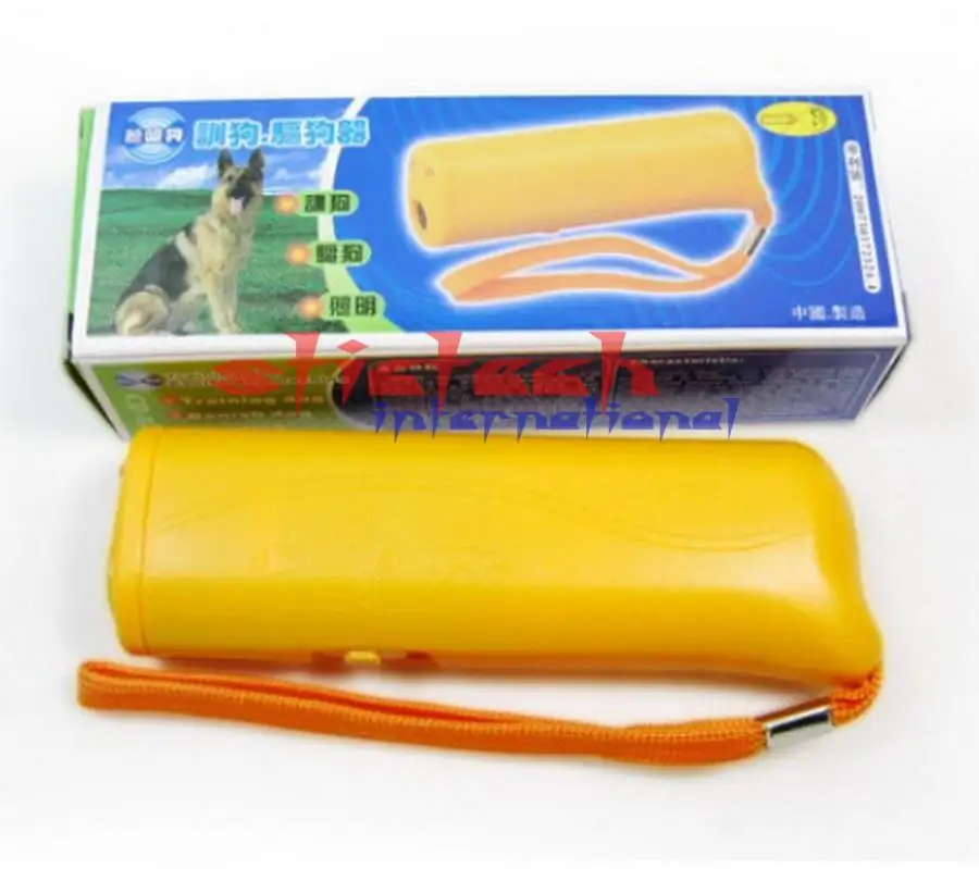 DHL 200pcs 3 in 1 Anti Barking Stop Bark Ultrasonic Pet Dog Repeller Training Device Trainer With LED