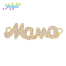 Juya DIY kobiety materiały jubilerskie ręcznie robione akcesoria list Charms Mama chłopiec dziewczyna anioł złącza do bransoletki naszyjnik Making