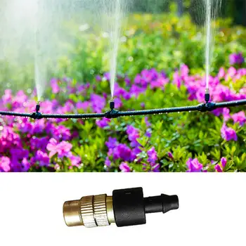 

5pcs Adjustable Misting Nozzle Gardening Watering Brass Spray Sprinkler Sprayer Atomization Cooling Nozzle