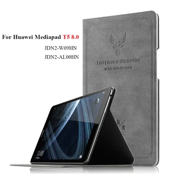 

For Huawei MediaPad T5 8.0'' Case PU Leather Flip Stand Cover For Huawei T5 8 JDN2-W09HN AL00HN 8.0" Tablet PC Cover Case