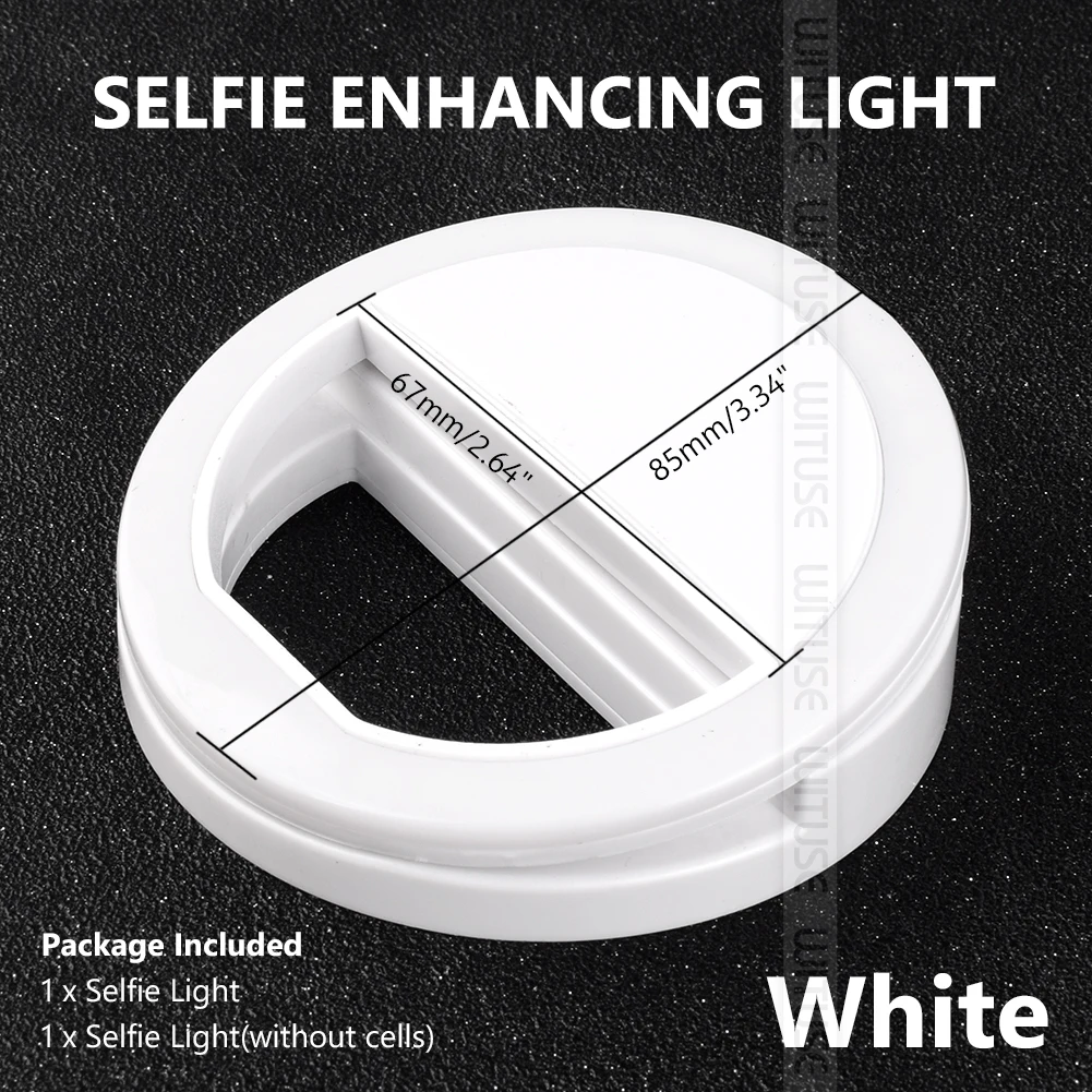 

Portable Selfie Ring Flash Led Fill Light Lamp Camera Photography Video Spotlight for iphone 7 6 Samsung S8 Plus Xiaomi LG Phone