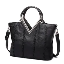 2016 Nagelneuen frauen Top-Griff Taschen Handtaschen Pu-leder Weave Vintage Crossbody Designer-einkaufstasche