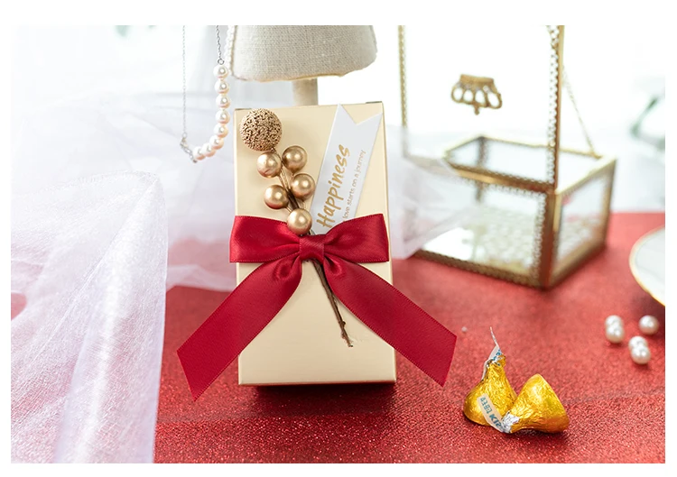 Свадебные и вечерние коробки для конфет в европейском стиле, Подарочная коробка с украшением, свадебные принадлежности