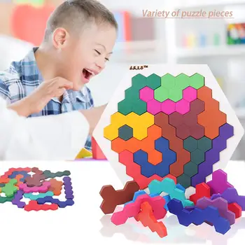 

Wooden Educational Toy Puzzle Honeycomb Fun Amazing Puzzle Variety of Puzzle Pieces Intelligent Educational Toys