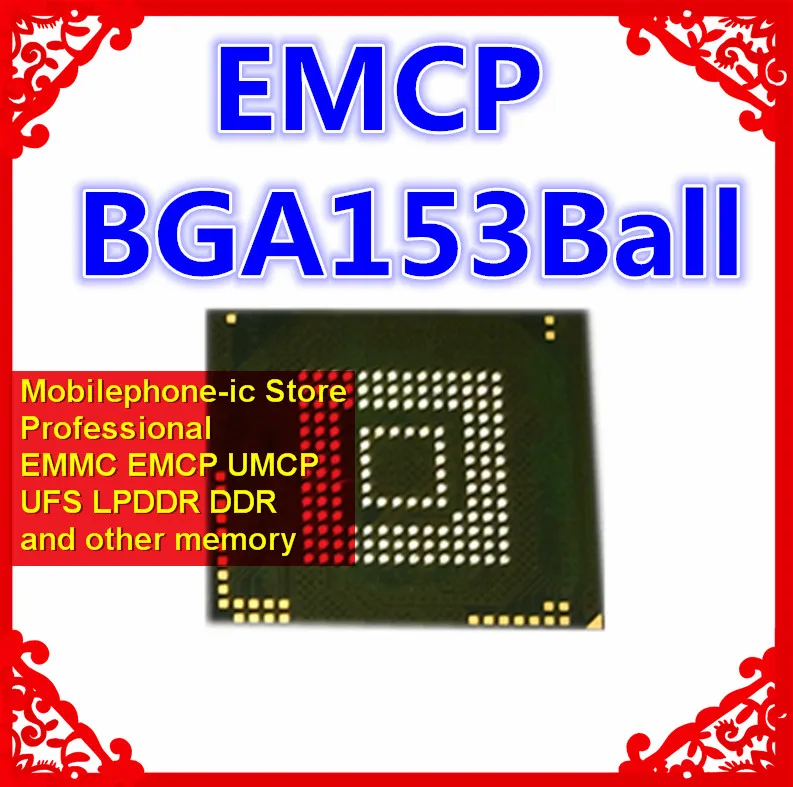  KMVWU000LM-B900 BGA153Ball EMCP 32GB Mobilephone Memory New original and Second-hand Soldered Balls