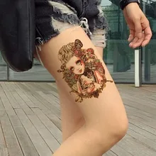 Водостойкая временная татуировка наклейка на бедро средневековье принцесса ведьма тату наклейка s флэш-тату поддельные татуировки для девушек и женщин
