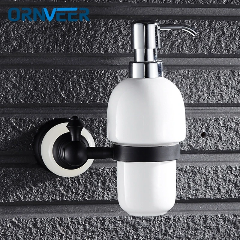 Luxury Wall Mounted Liquid Soap Dispenser With ceramic Container bottle