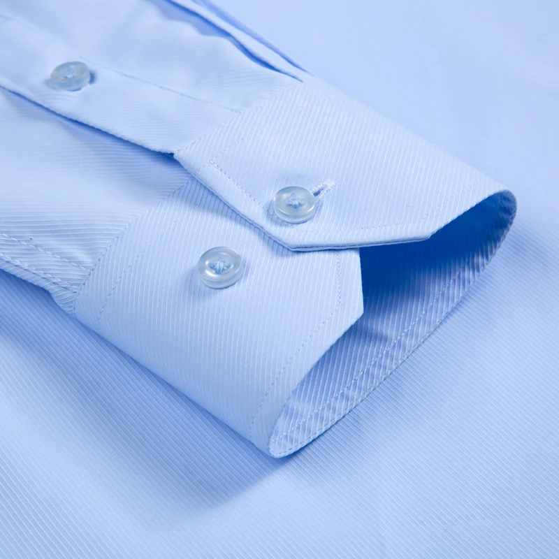 Najtaniej Męska klasyczna koszulka z długim rękawem i długim rękawem z kieszonką na piersi. Formalne biznesowe koszule robocze najwyższej jakości