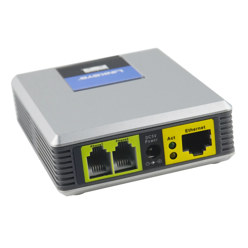 Unlocked Linksys best type SPA2002 VoIP Analog Phone Adapter with 2 FXS