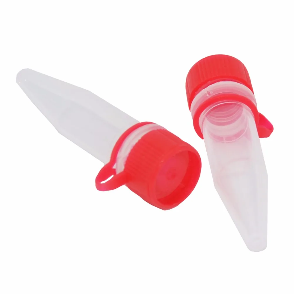 100pcs Microcentrifuge Tube with Snap Cap 1.5ml Centrifuge Tubes Plastic Test Tubes with Colorful caps