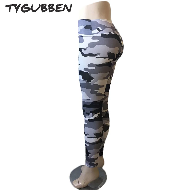 TYGUBBEN 2018 Women Camouflage Leggings High Elastic Skinny Legging Summer Autumn Slimming Women Leisure Jegging Leisure Pants Leggings