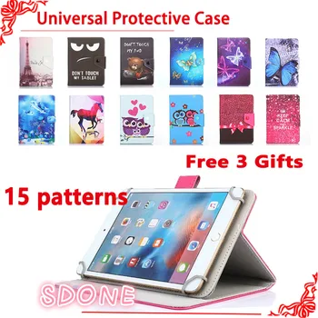 

Universal case for Samsung GALAXY Tab E Lite 7.0 T113 T116 7 inch Tablet Printed PU Leather Stand Case 3 Gifts