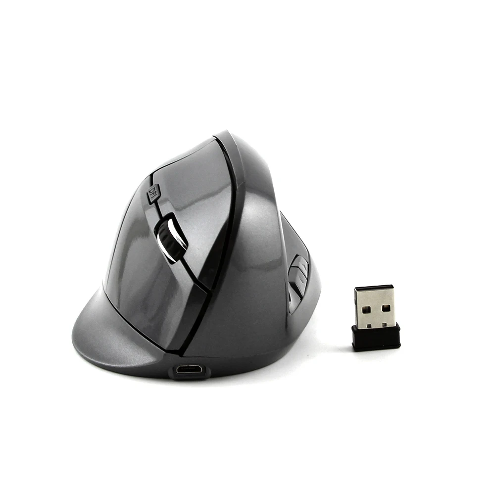 Wireless 2.4G Vertical Mouse Rechargeable Ergonomic Optical USB Mice 1600 DPI Computer Gaming Mause For Xiaomi Laptop PC Gamer