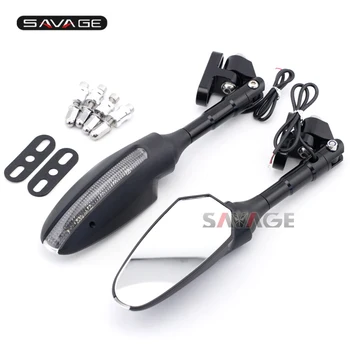 

For BMW K1200S 2005-2007/ K1300S 2009-2015 Motorcycle NEW Adjustable Side Rearview Mirror with LED Turn Signal