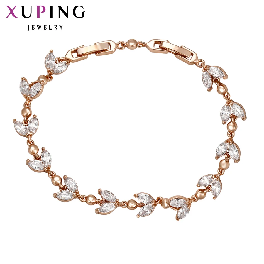 XUPING JEWELRY Bracelet Gold Color Plated CZ for Women