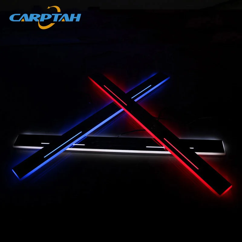 

CARPTAH Trim Pedal Car Exterior Parts LED Door Sill Scuff Plate Pathway Dynamic Streamer light For Lexus ES250 ES300h ES350