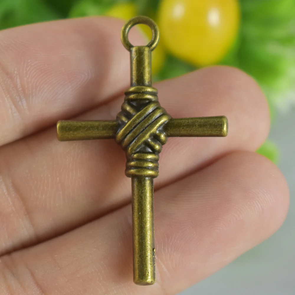 

3pieces 39x25mm Antique Bronze Charm Pendant Cross